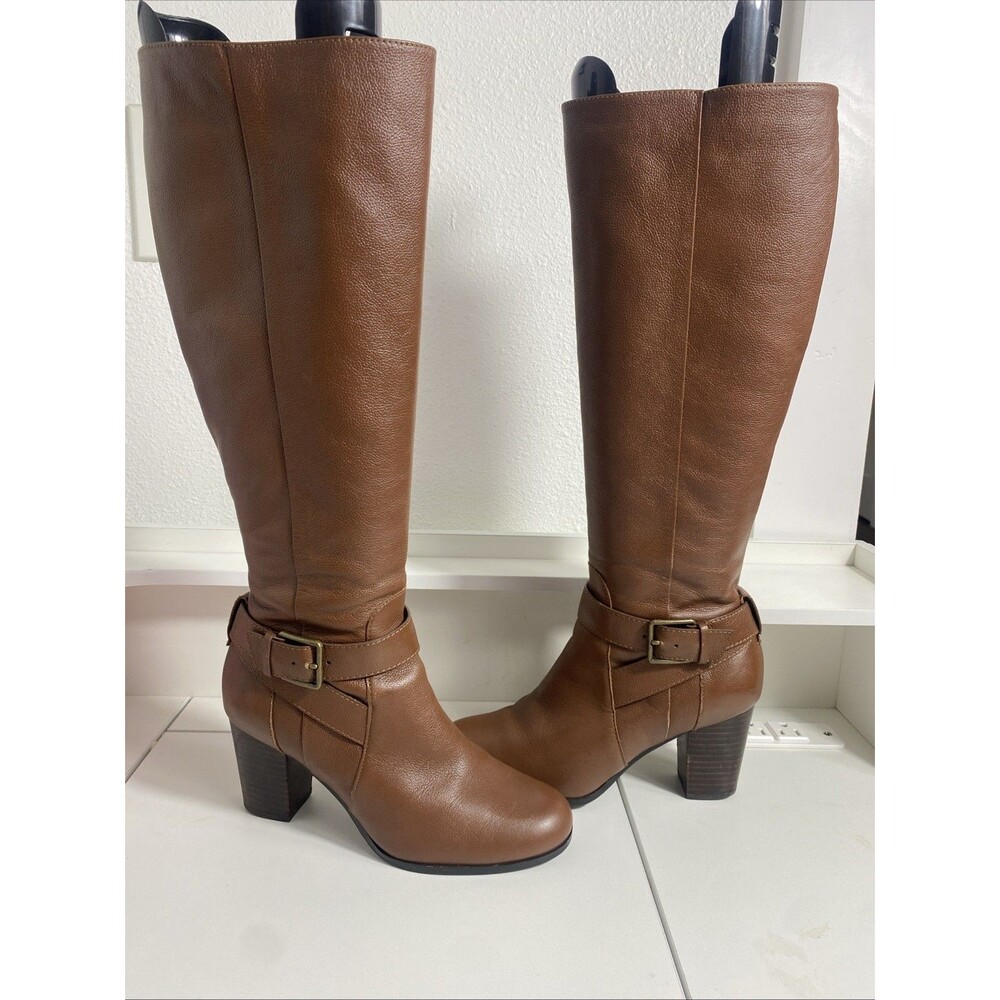 Cole Haan 'Hinckley Boot II' Knee High Sequoia Brown Leather Size 6.5 w01146 - Picture 5 of 16